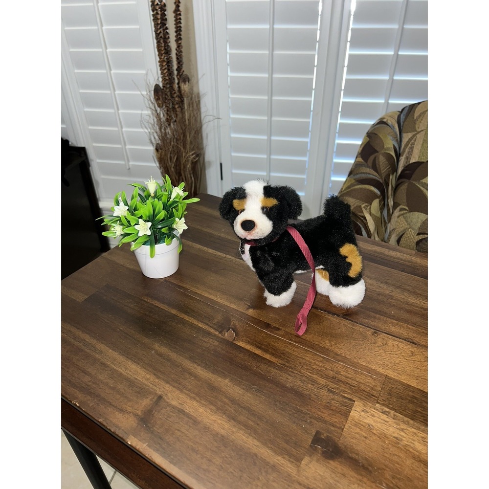 American Girl Nicki's Service Dog Sprocket Bernese Pup 7" Plush Pet Leash Collar